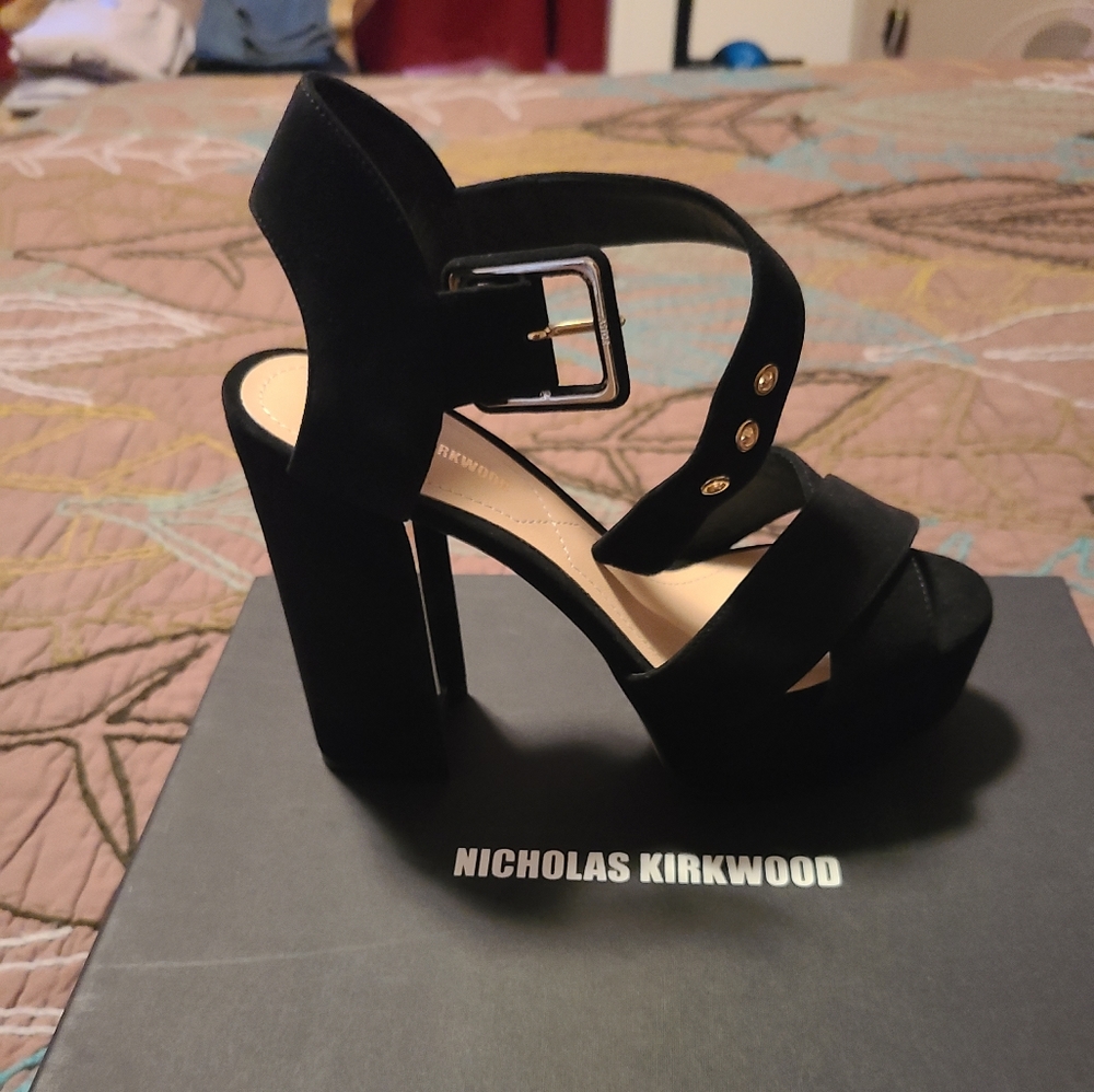 Black Nicholas Kirkwood Chunky High Heel
